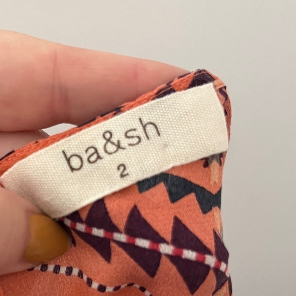 BA&SH Ref Lavande Silk Salmon/Reddish T-Shirt Dress Size 2 - Picture 13 of 13